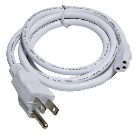 ACCESS LIGHTING InteLED, 3ft Power Cord with Plug, White Finish, Plastic 785PWC-WHT